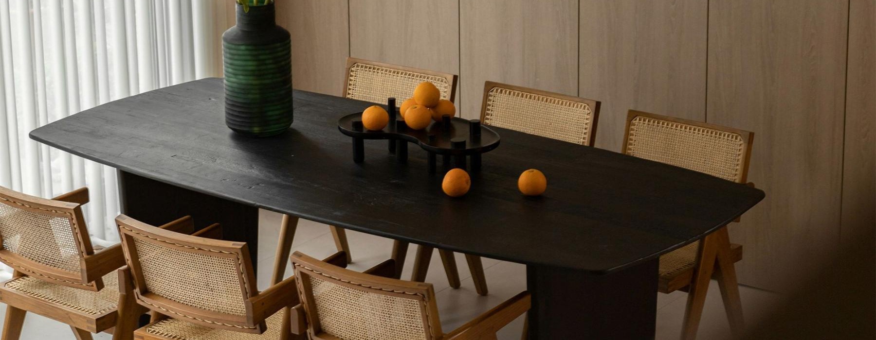 a table with chairs around it