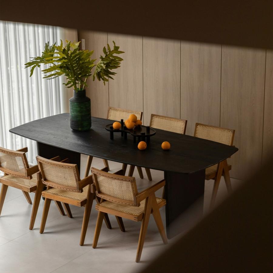 a table with chairs around it
